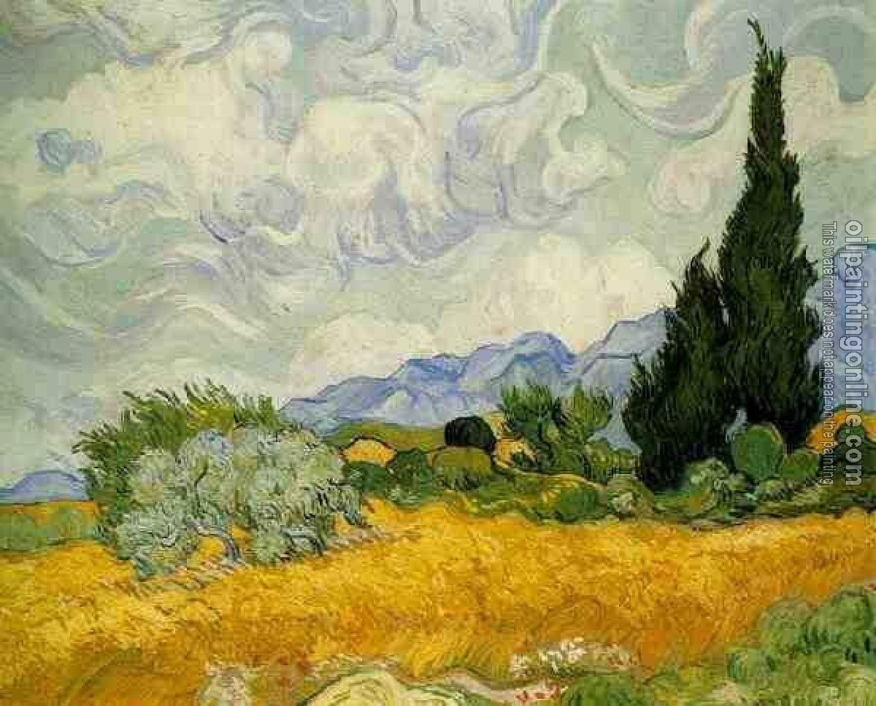 Gogh, Vincent van - Wheat Field with Cypresses